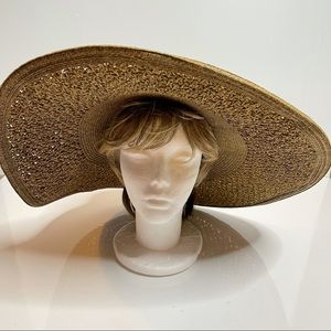 Nine West Packable Wide Brim Floppy Hat